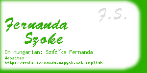 fernanda szoke business card